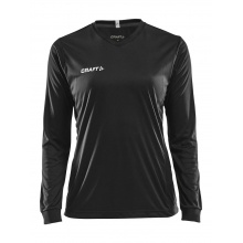 Craft Sport-Langarmshirt (Trikot) Squad Solid - hohe Elastizität, ergonomisches Design - schwarz Damen